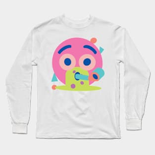 Trippy Party Psychedelic Vomit Emoji Long Sleeve T-Shirt